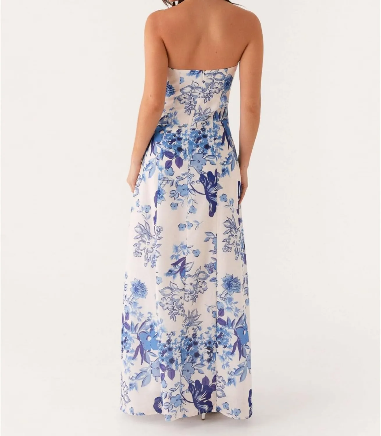 Women Tube Top Maxi Dress 2025 Elegant Sleeveless Strapless Ruched Flowy Summer Long Wedding Party Cocktail Dresses