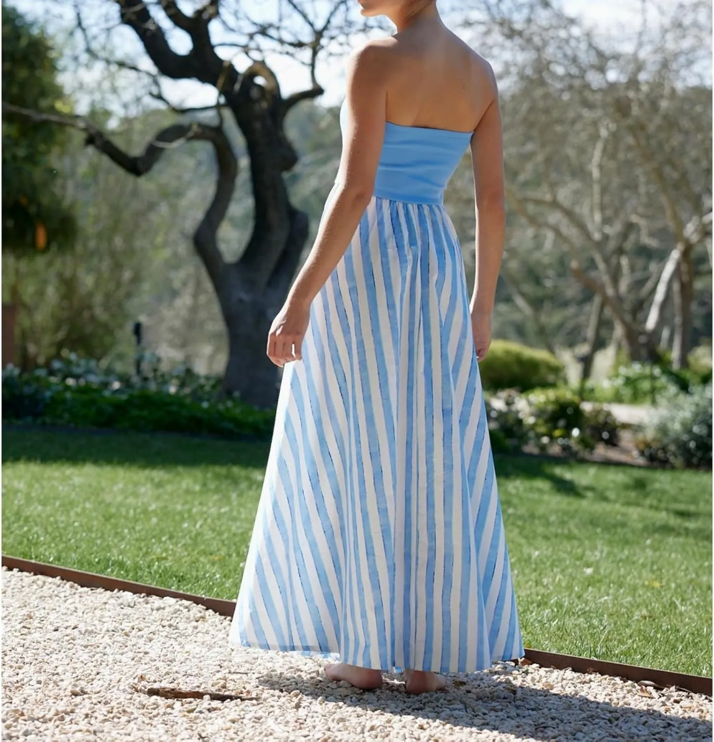 Women Tube Top Maxi Dress 2025 Elegant Sleeveless Strapless Ruched Flowy Summer Long Wedding Party Cocktail Dresses