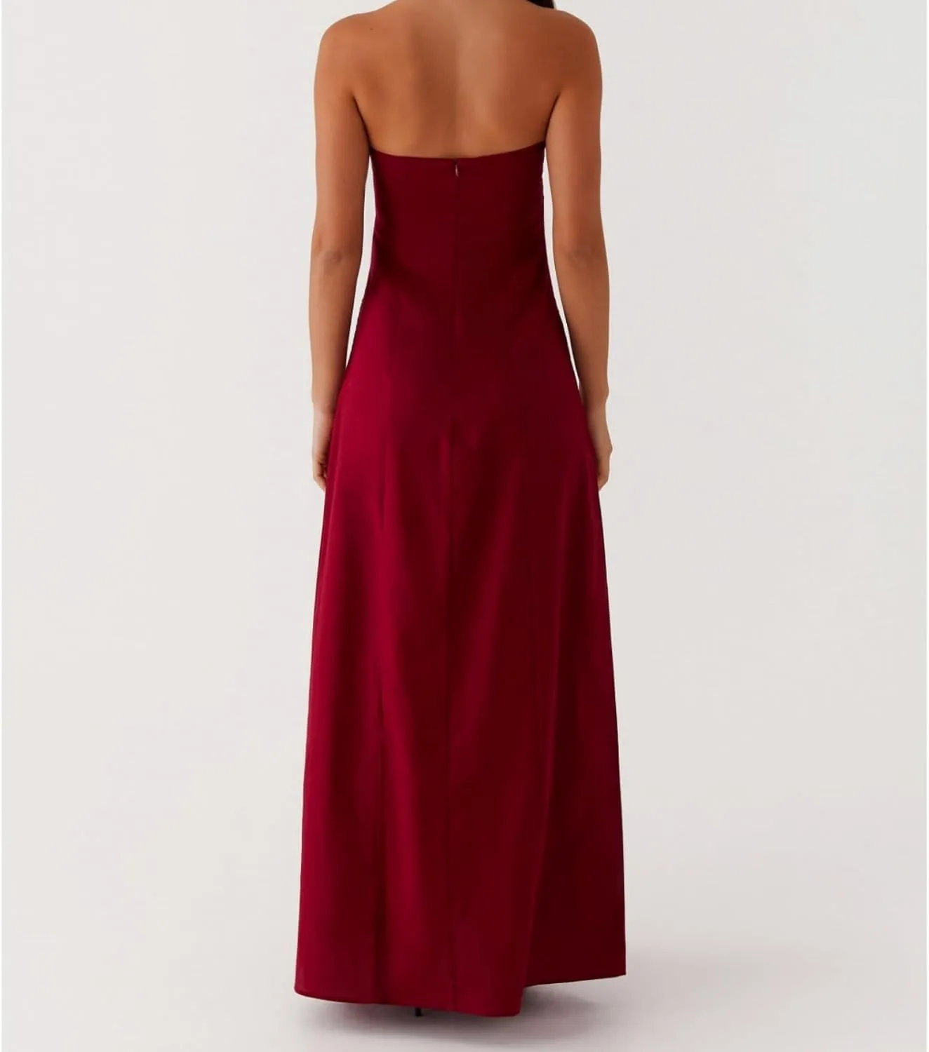 Women Tube Top Maxi Dress 2025 Elegant Sleeveless Strapless Ruched Flowy Summer Long Wedding Party Cocktail Dresses
