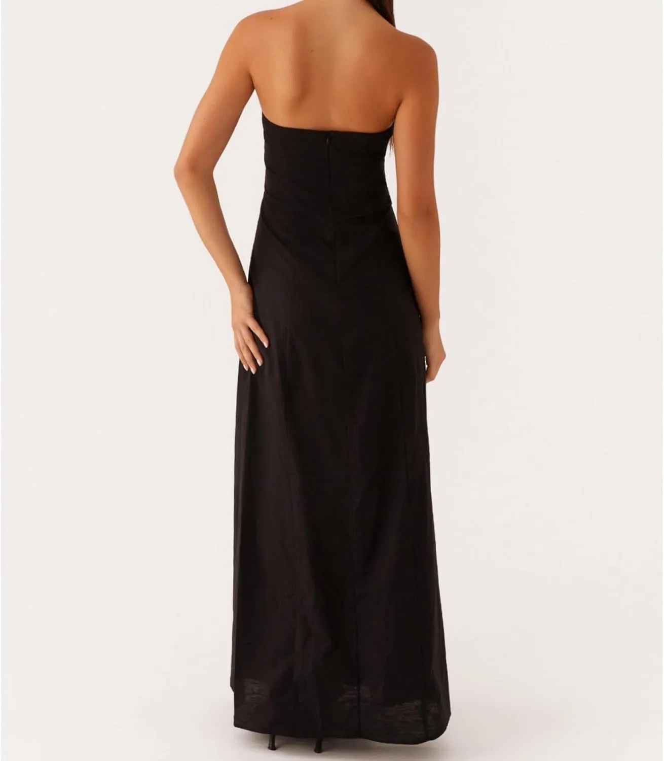 Women Tube Top Maxi Dress 2025 Elegant Sleeveless Strapless Ruched Flowy Summer Long Wedding Party Cocktail Dresses