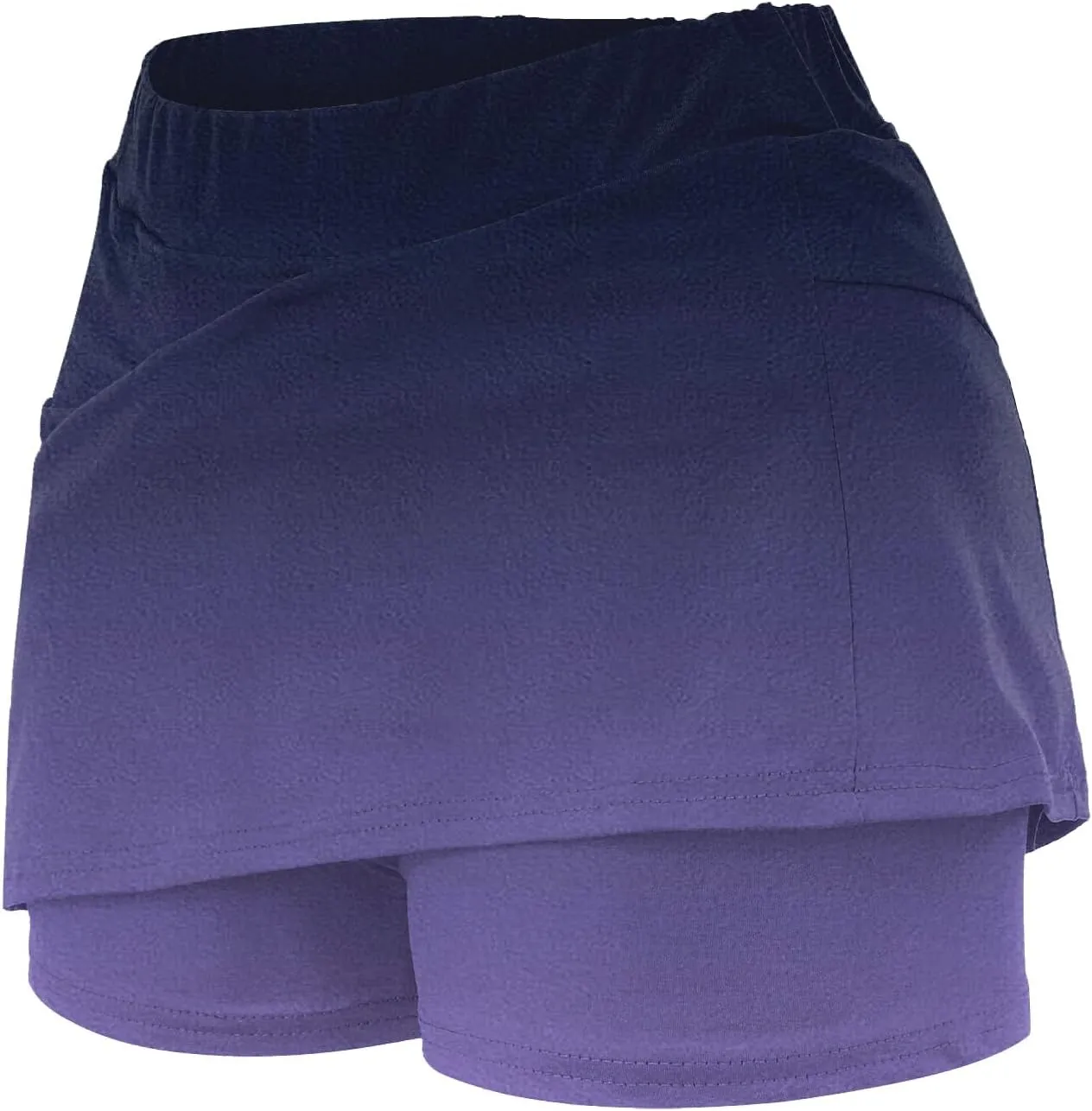 Women's 2 in 1 Running Shorts High Waisted Golf Skirts A Line Tennis Athletic Casual Skort with Inner Shorts Pockets