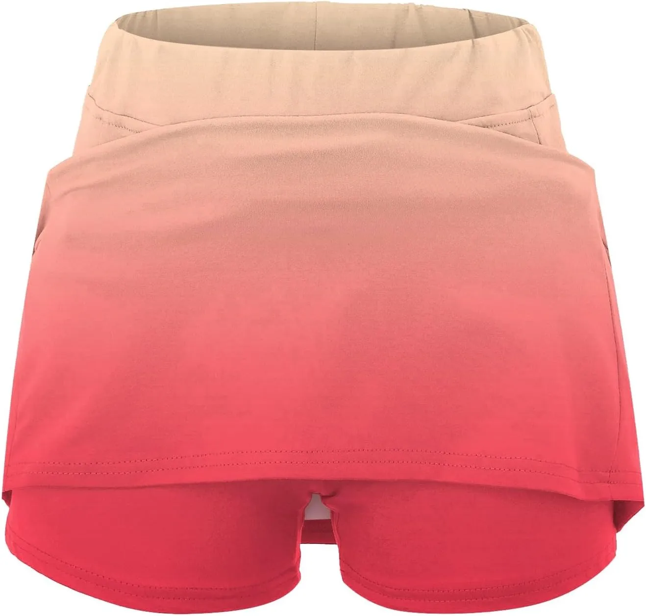 Women's 2 in 1 Running Shorts High Waisted Golf Skirts A Line Tennis Athletic Casual Skort with Inner Shorts Pockets