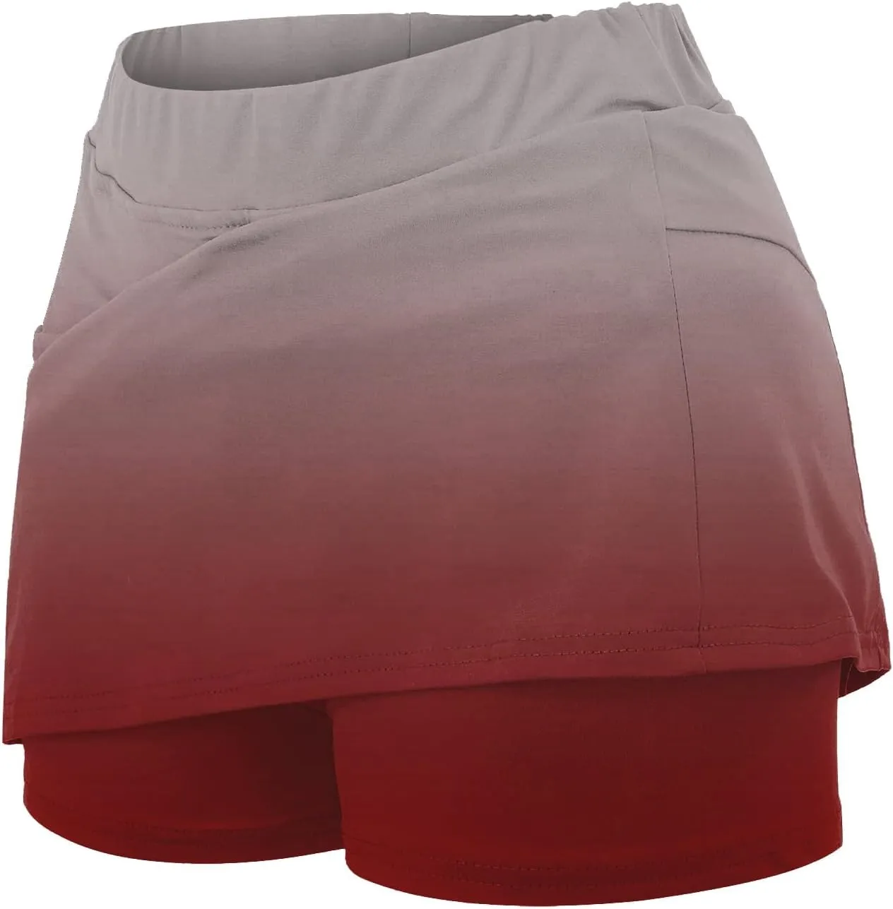 Women's 2 in 1 Running Shorts High Waisted Golf Skirts A Line Tennis Athletic Casual Skort with Inner Shorts Pockets