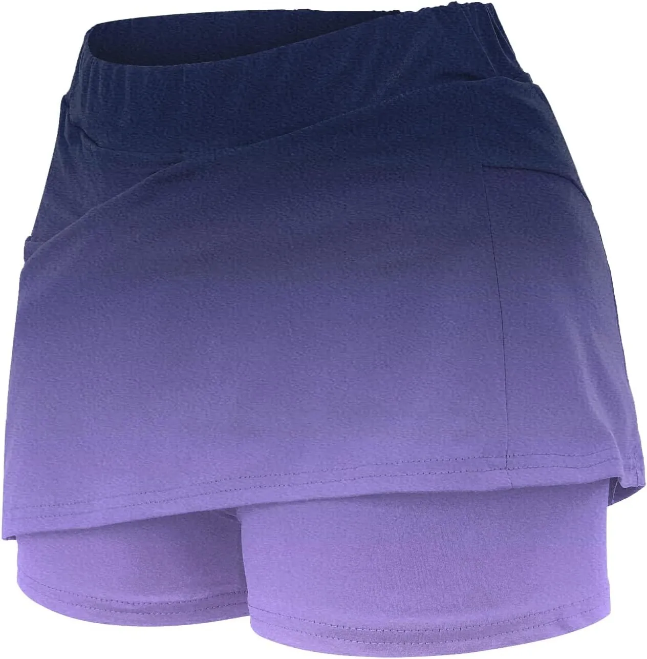 Women's 2 in 1 Running Shorts High Waisted Golf Skirts A Line Tennis Athletic Casual Skort with Inner Shorts Pockets