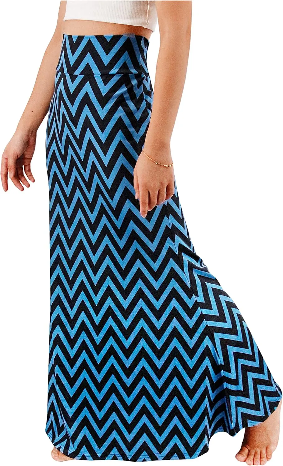 Womens Elegant Ditsy Floral Bodycon Skirts A Line Elastic High Waist Boho Maxi Long Skirt Work Party Novelty Skirt