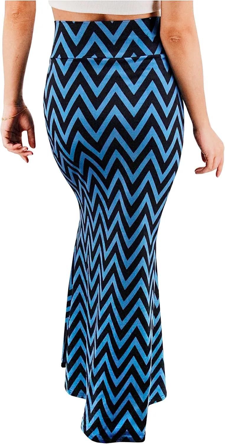 Womens Elegant Ditsy Floral Bodycon Skirts A Line Elastic High Waist Boho Maxi Long Skirt Work Party Novelty Skirt