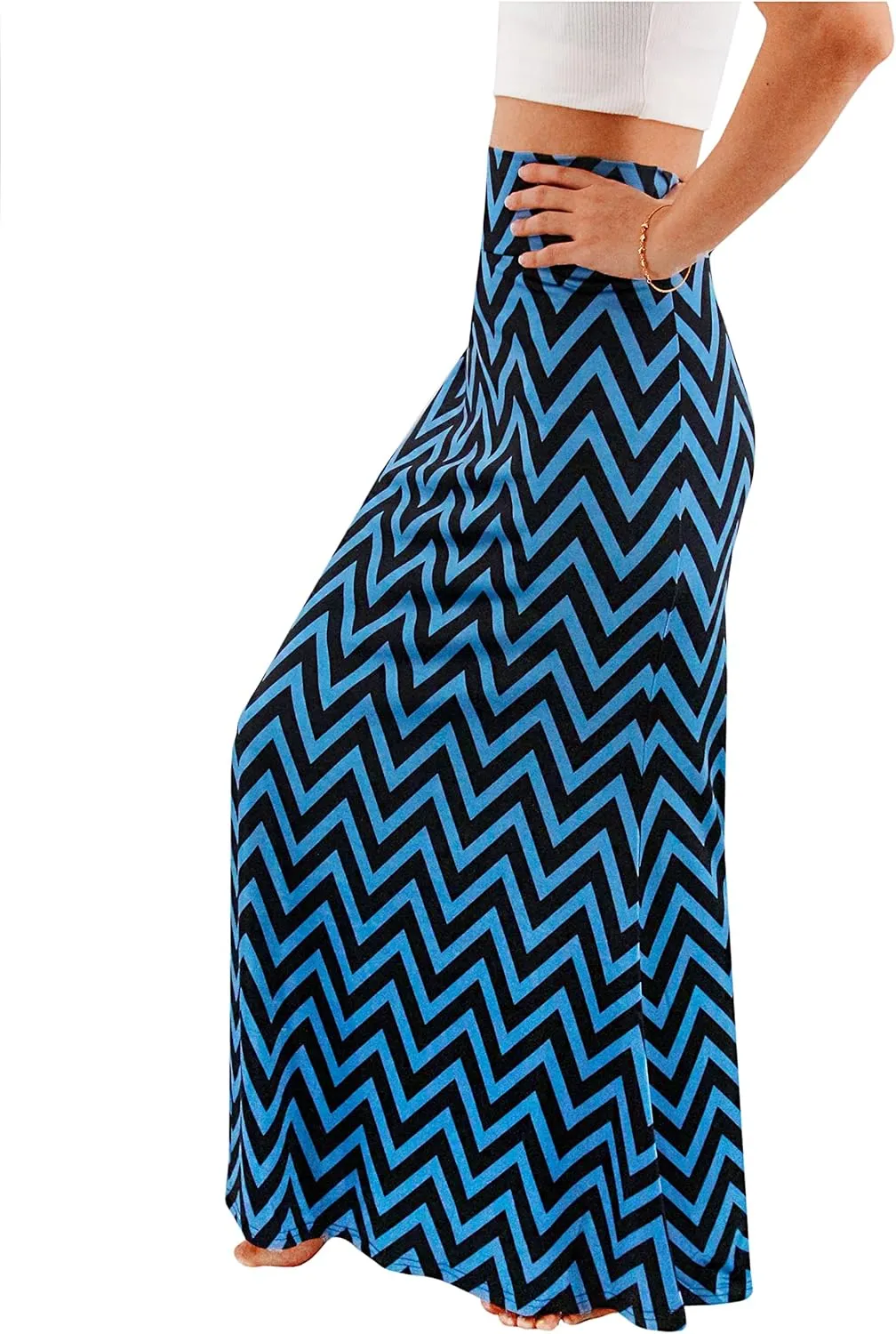 Womens Elegant Ditsy Floral Bodycon Skirts A Line Elastic High Waist Boho Maxi Long Skirt Work Party Novelty Skirt