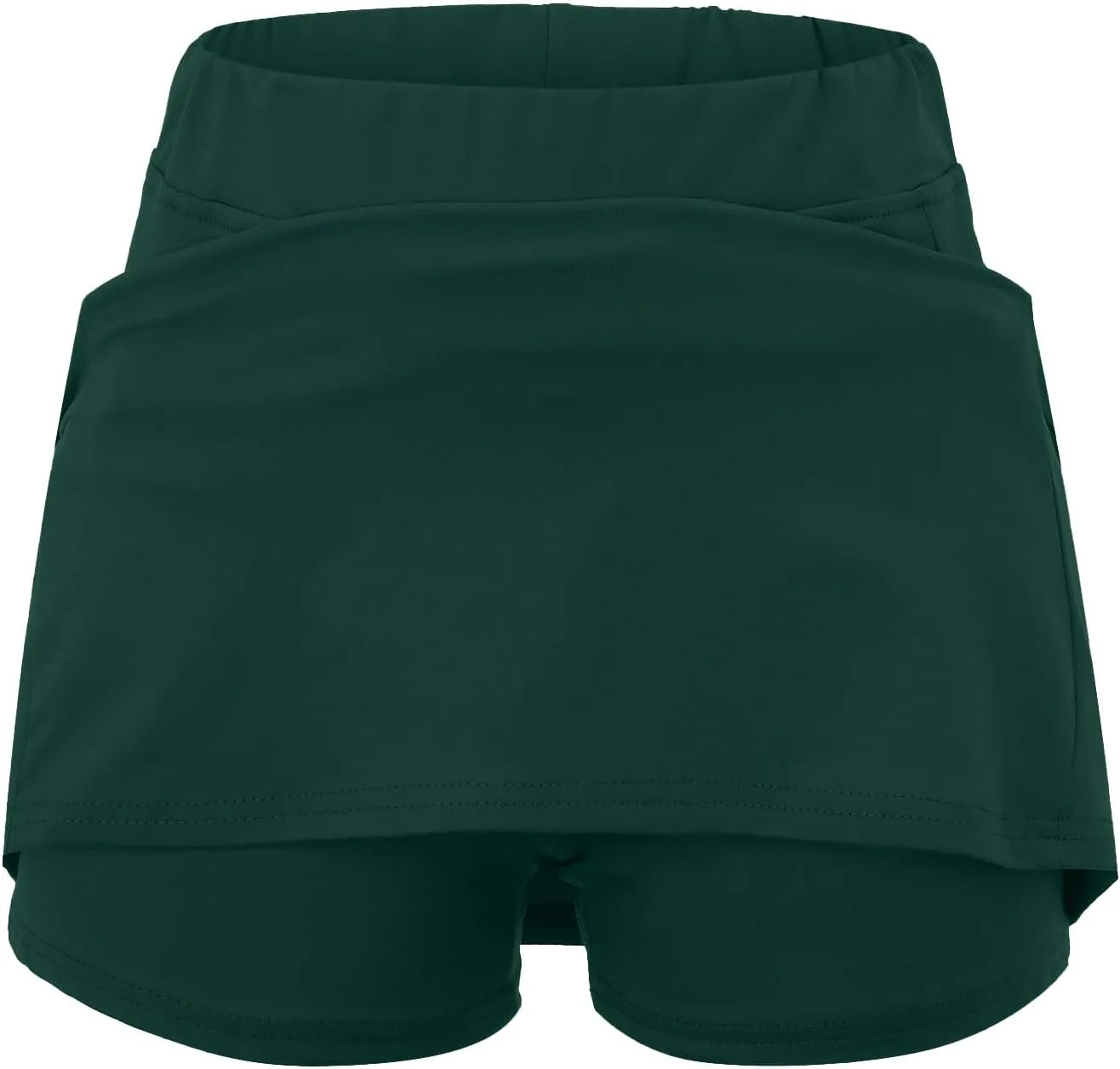 Womens Golf Pleated Tennis Skirts Solid Color Style Soft Culottes Skinny Mid Waisted Athletic Sport Short Skirts