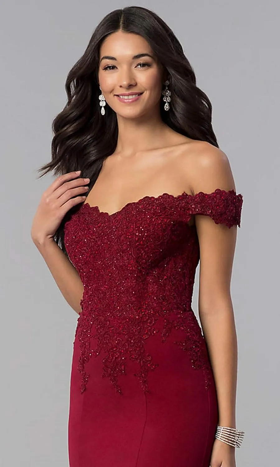 Women's Mermaid Bridesmaid Dresses Long Prom Gown Lace Beaded Formal Evening Dresses
