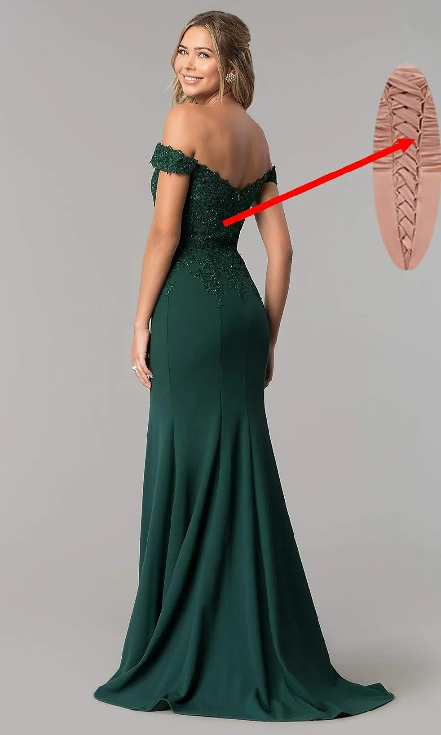 Women's Mermaid Bridesmaid Dresses Long Prom Gown Lace Beaded Formal Evening Dresses