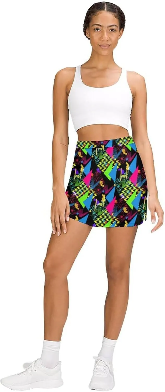 Women's Skorts Skirts A-line Short Trouser Skirt Casual Light Proof Trouser Skirt with Pocket Skirt S-4XL