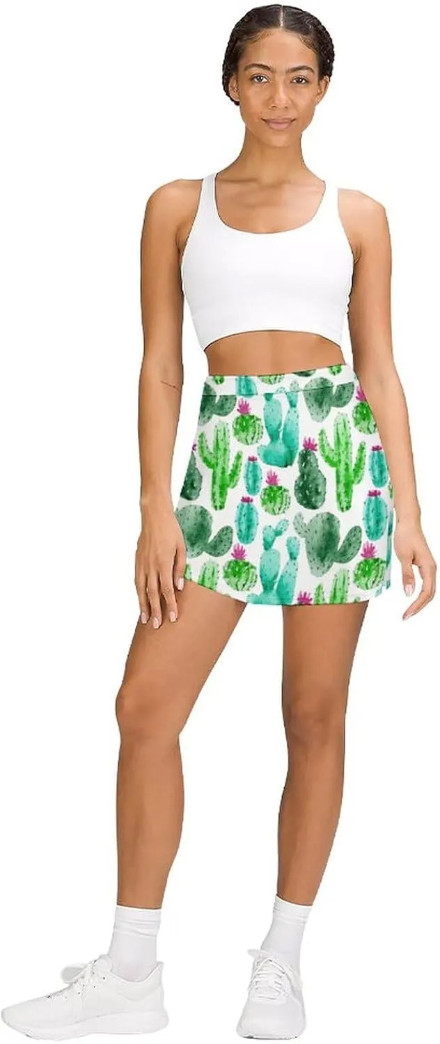 Women's Skorts Skirts A-line Short Trouser Skirt Casual Light Proof Trouser Skirt with Pocket Skirt S-4XL