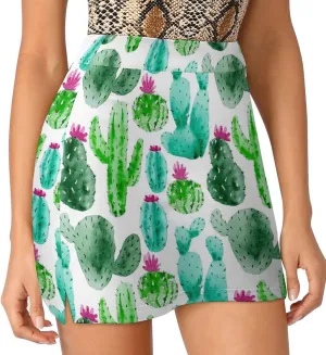 Women's Skorts Skirts A-line Short Trouser Skirt Casual Light Proof Trouser Skirt with Pocket Skirt S-4XL