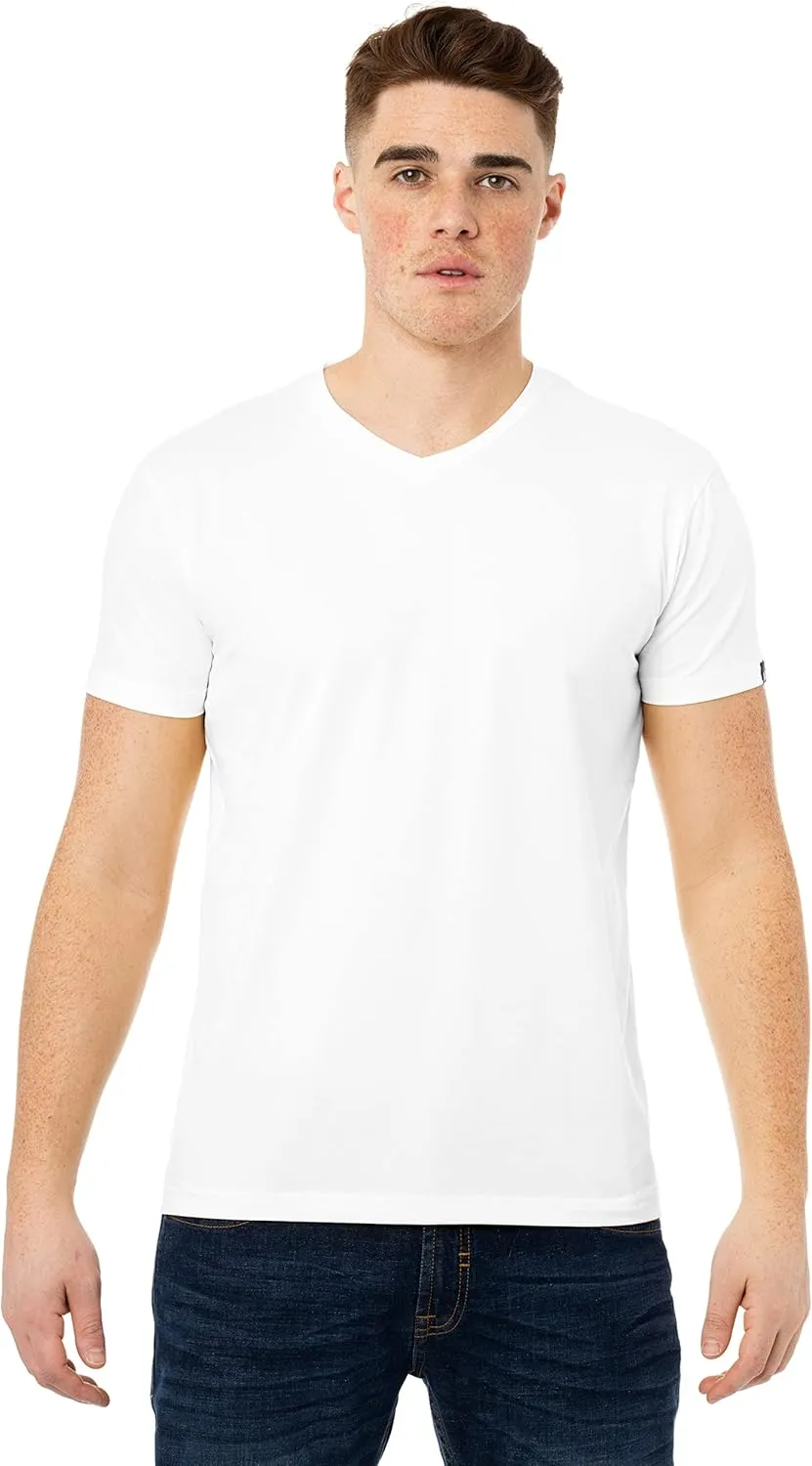 X RAY Men's V-Neck T-Shirts, Soft Cotton Short Sleeve Casual Slim Fit V Neck T Shirts for Men