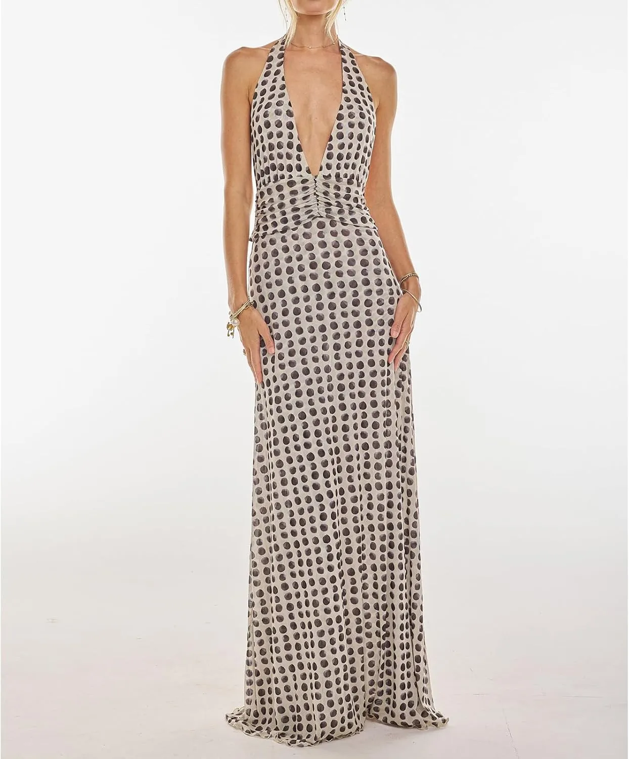 Y2k Womens Boho Floral Print Spaghetti Strap Maxi Bodycon Dress Summer Backless Dresses Beach Vacation Sundress